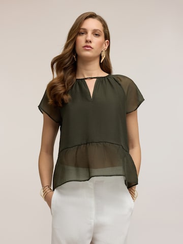 MOTIVI Blouse in Green: front