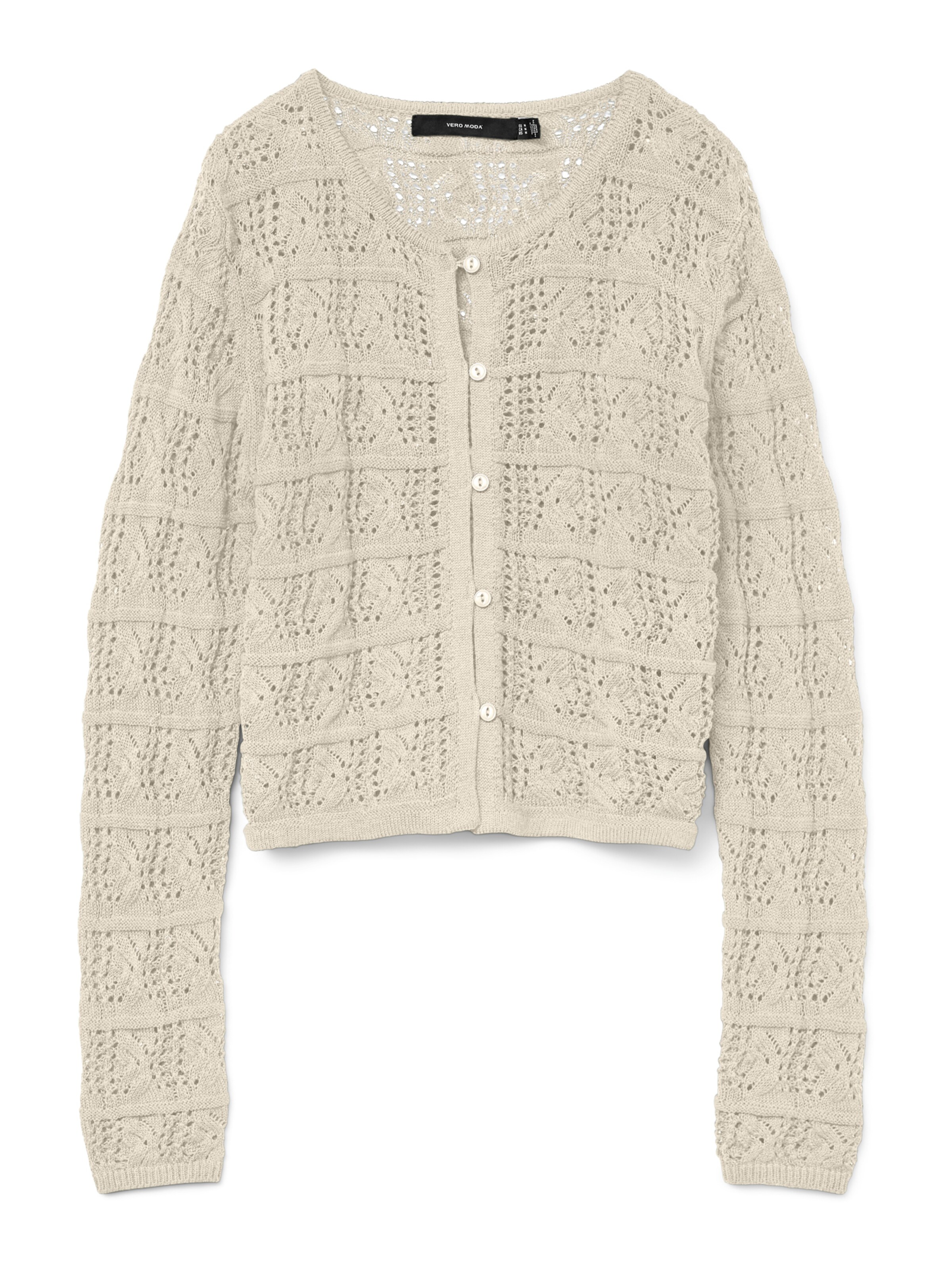 VERO MODA - Casaco de malha 'VMAMAZING' em bege: frente