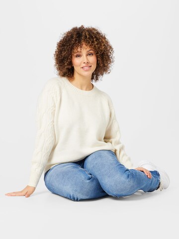 Vero Moda Curve Sweater 'Vigga' in Beige