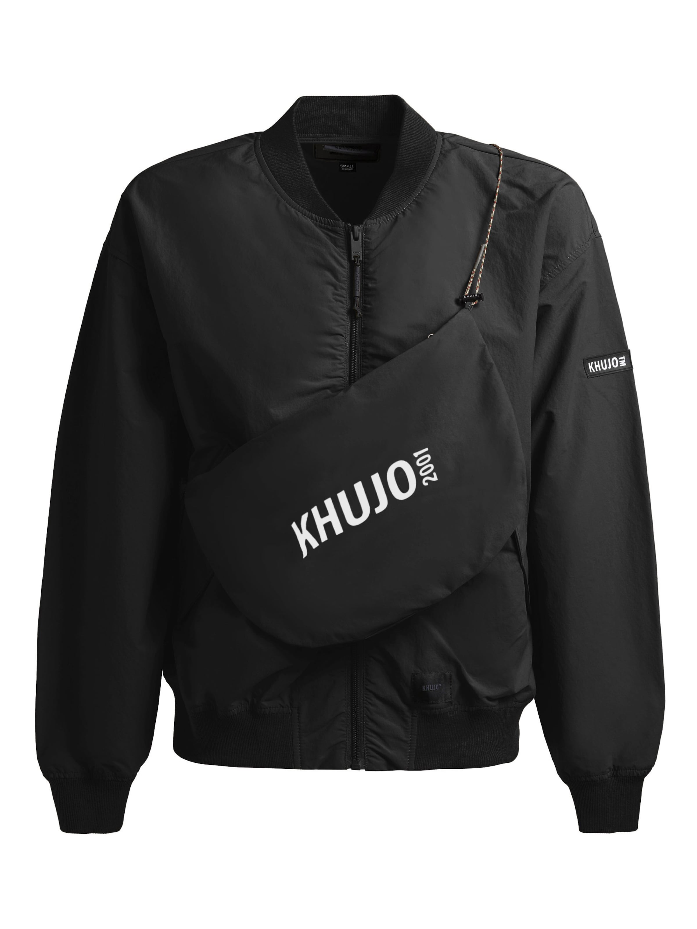 khujo Jacke 'Facee' in Schwarz: Vorderseite