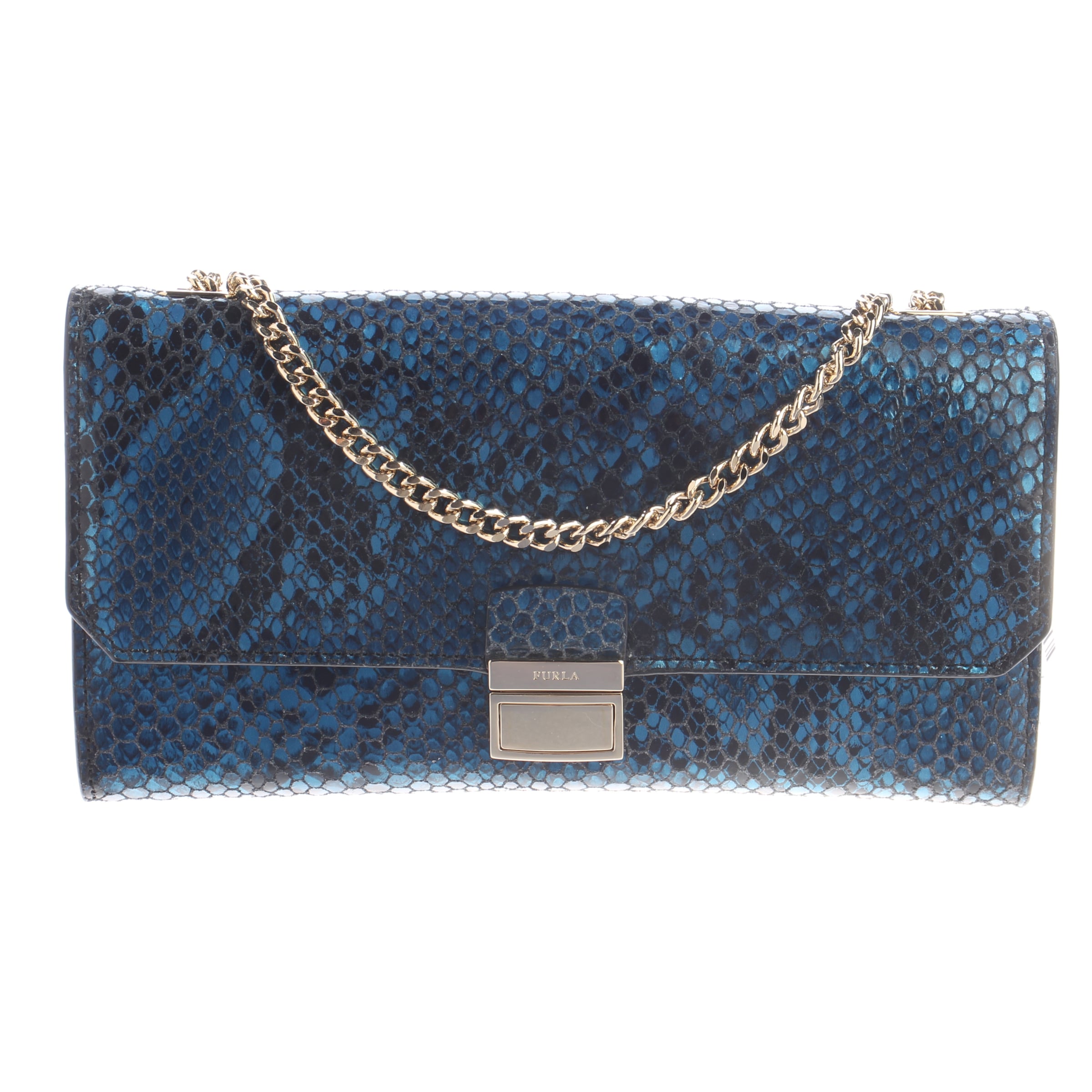 FURLA Small Leather Goods in One size in Blue: front