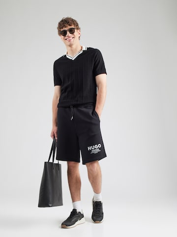 Loosefit Pantaloni 'Nomario' di HUGO in nero