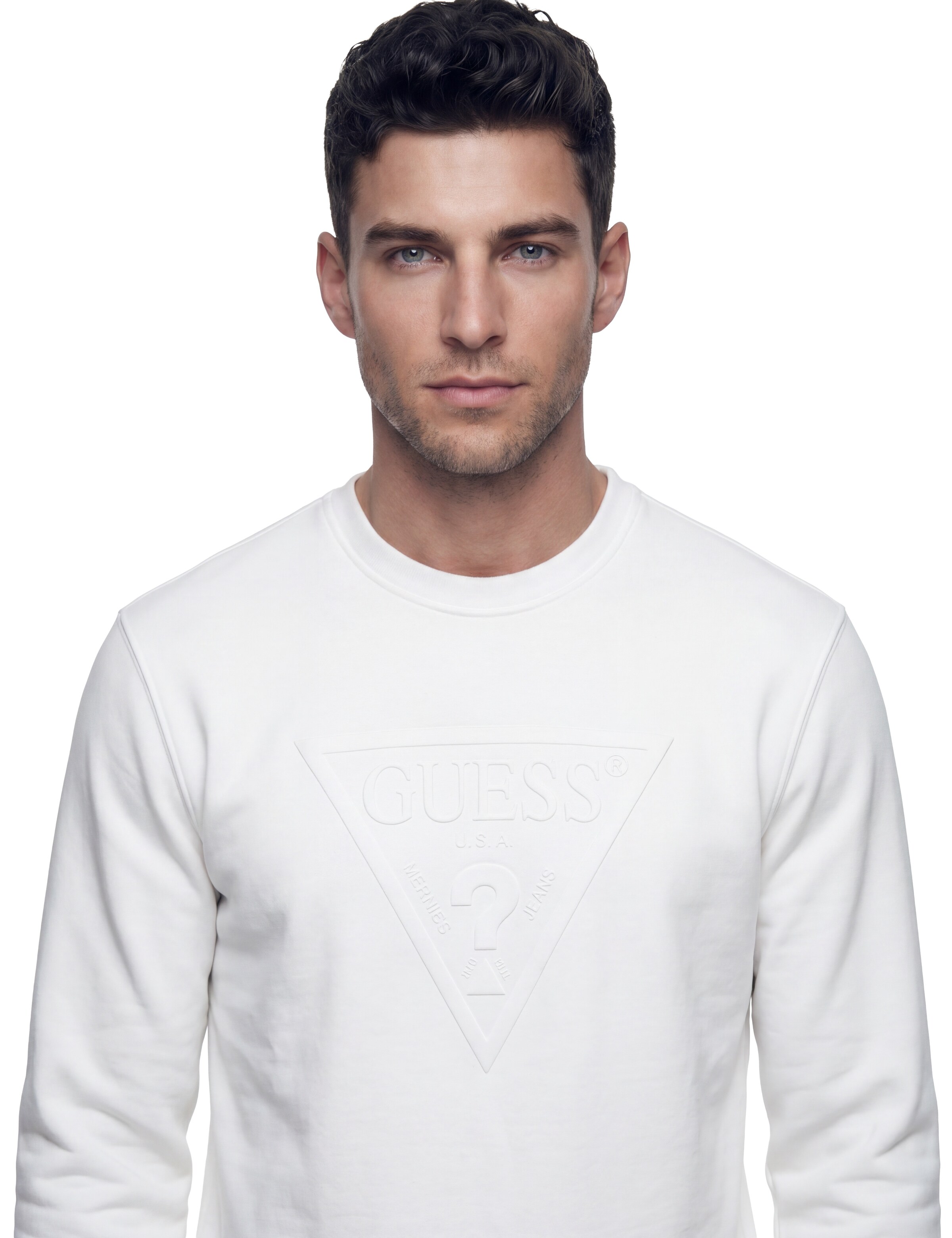 GUESS - Sweatshirt 'Audley' em branco