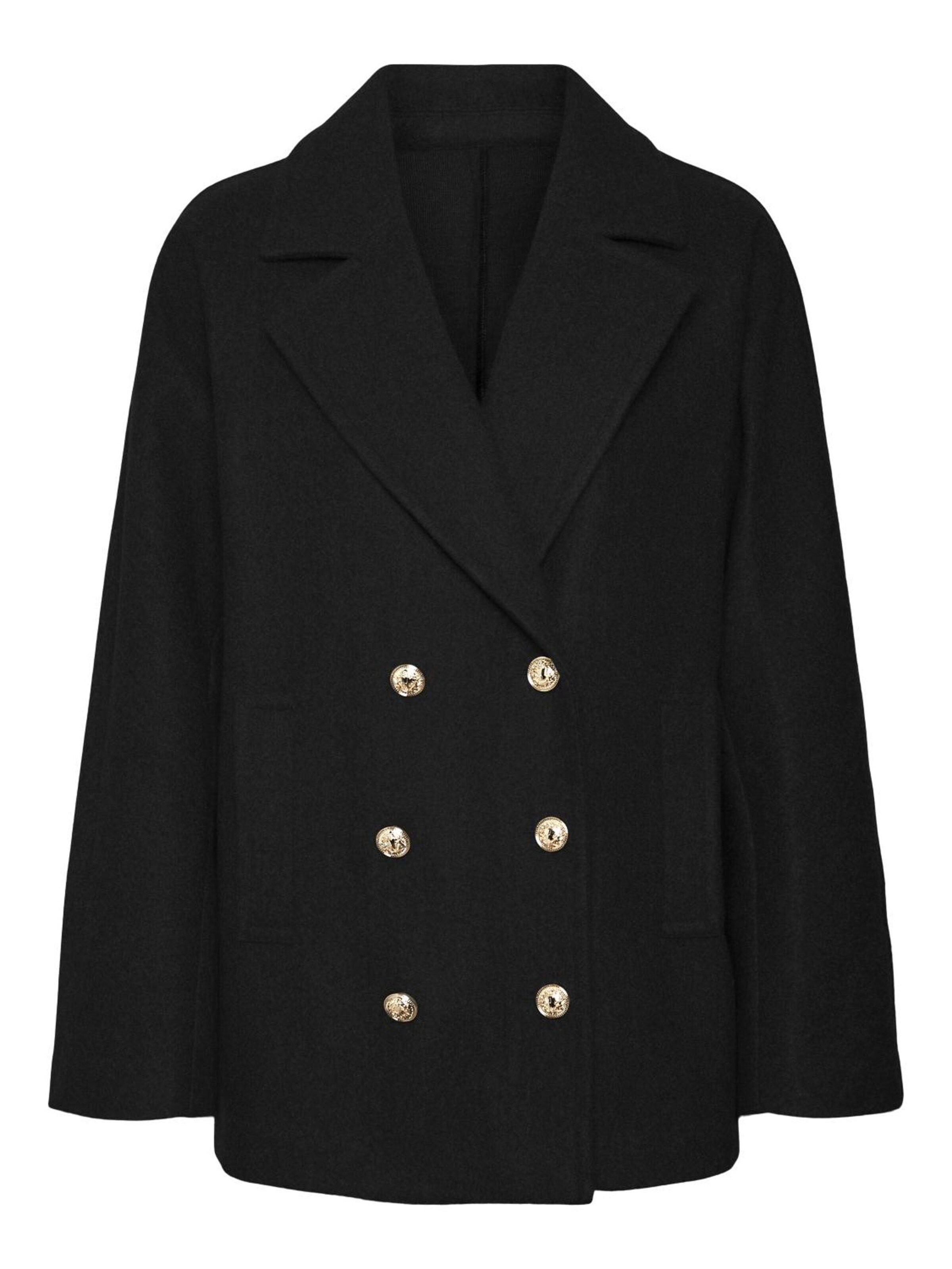 Manteau mi-saison 'Fortune' VERO MODA en noir : devant
