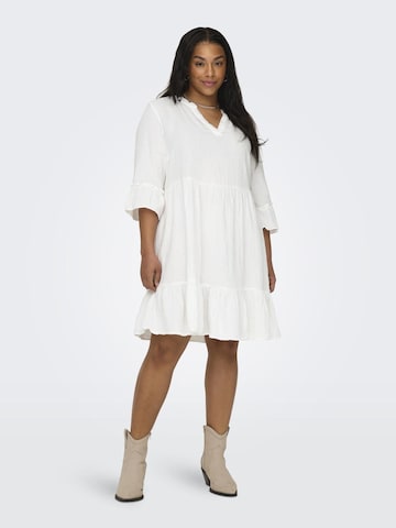 Robe 'Thyra' ONLY Carmakoma en blanc : devant