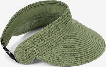 styleBREAKER Cap 'Papierstroh Visor Cap Einfarbig' in Green: front