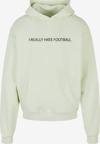 Merchcode Sweatshirt' Hate Football' in Grün: predná strana