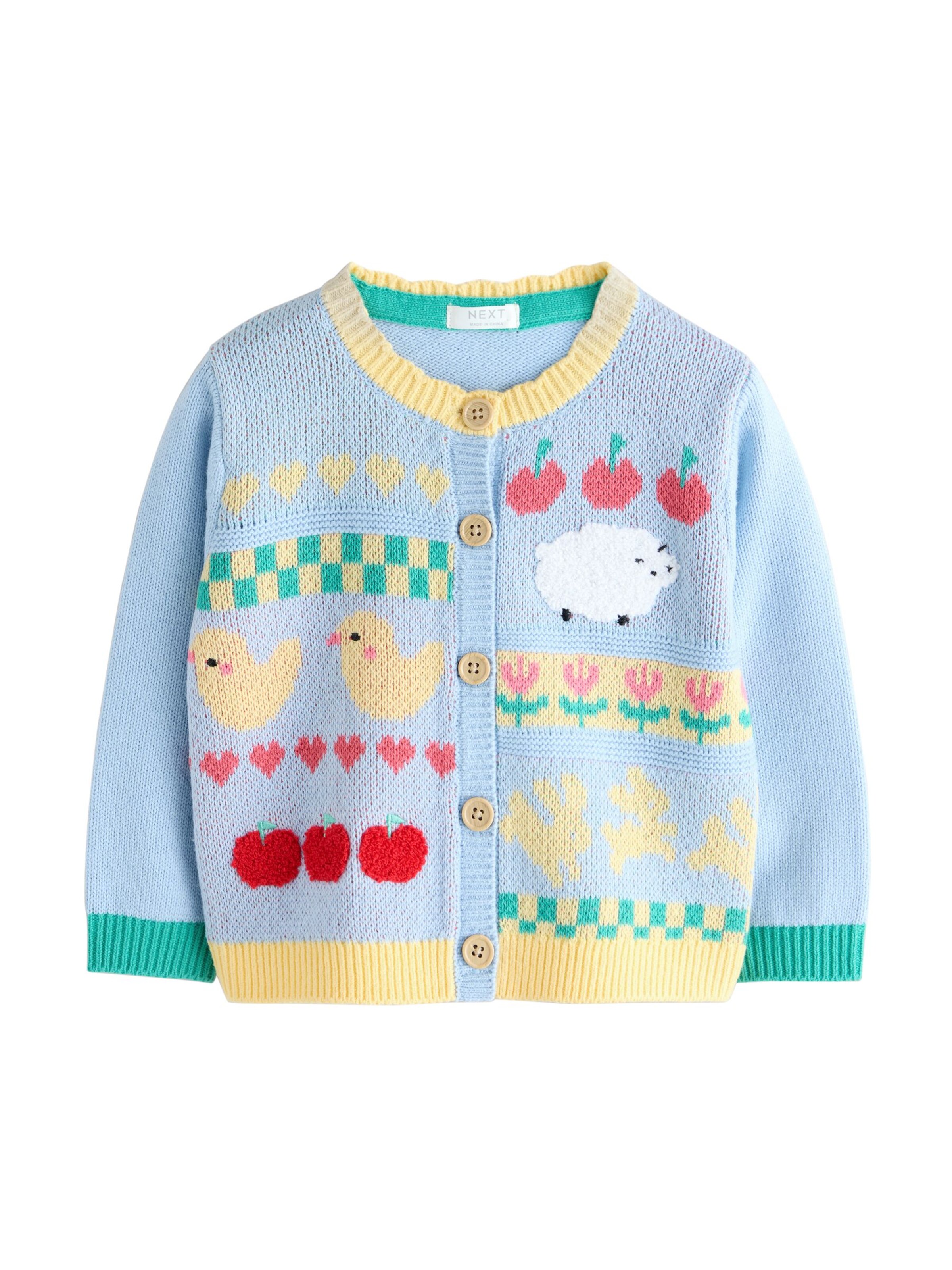 Next Gebreid vest in Blauw: voorkant