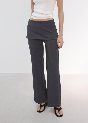 MANGO Regular Pleat-Front Pants 'Tokyo' in Grey: front