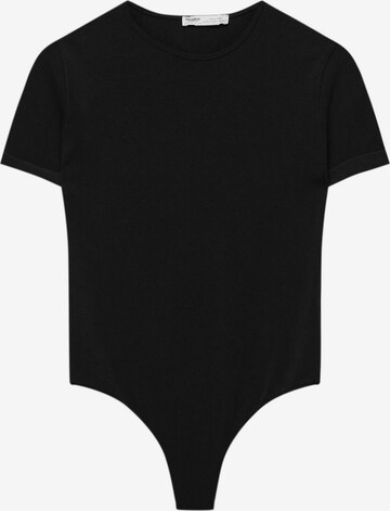 Pull&Bear T-shirtbody i svart: framsida