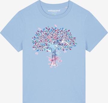 Watapparel Shirt 'Tree of life' in Blauw: voorkant