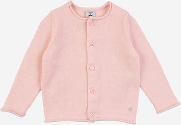 PETIT BATEAU Knit Cardigan in Pink: front