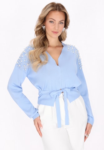 NAEMI - Casaco de malha em azul: frente