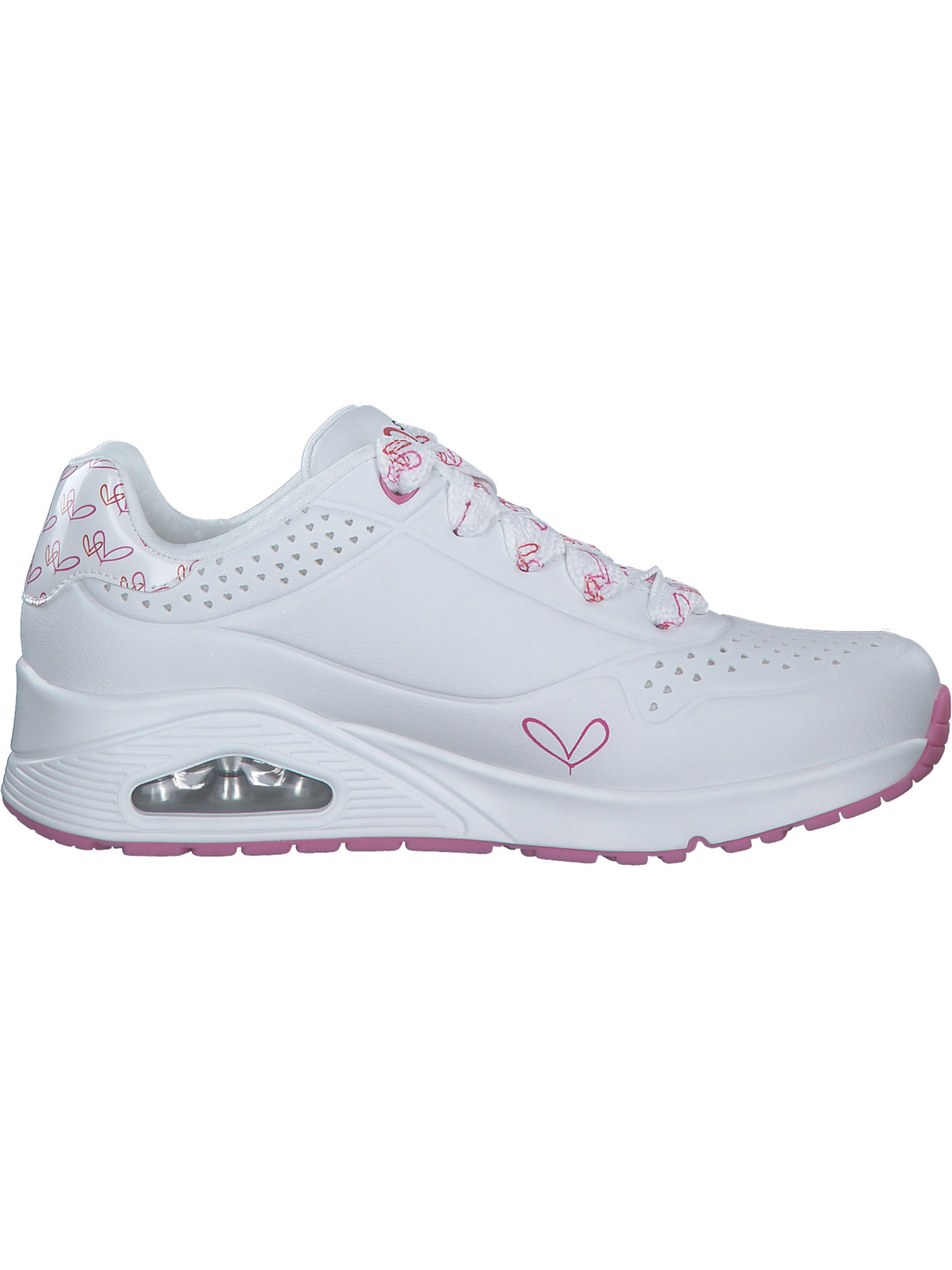 Baskets basses 'Uno - Twin Hearts' SKECHERS en blanc