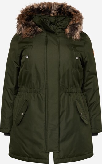 ONLY Carmakoma Parka d’hiver 'Irena' en marron chiné / vert foncé, Vue avec produit