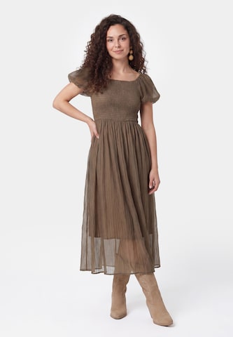 Robe usha FESTIVAL en marron : devant