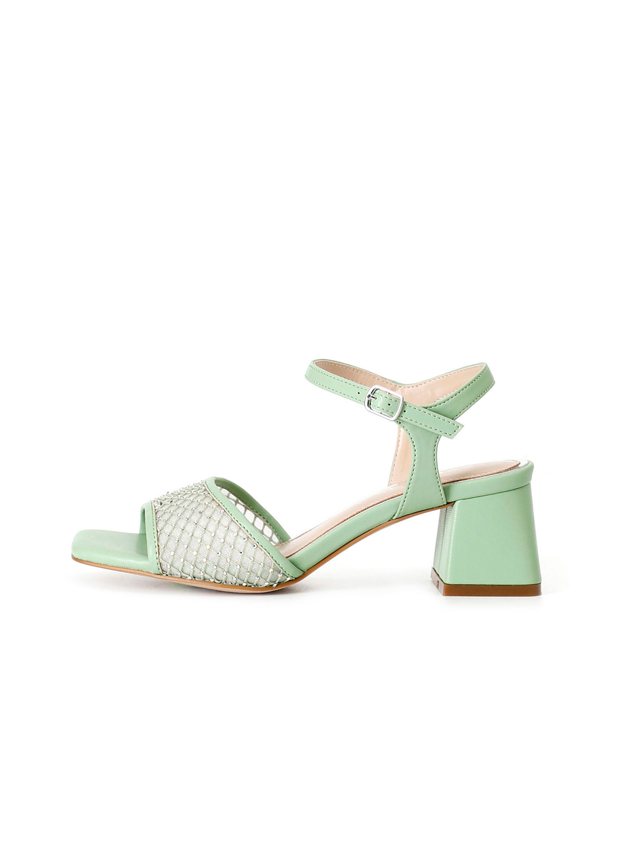 Sandalo di CAFè NOIR in verde: frontale