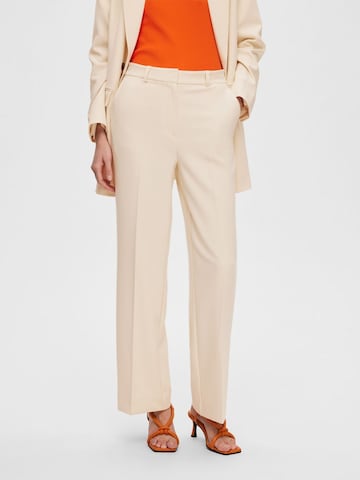 SELECTED FEMME Regular Trousers 'MYLA' in White: front