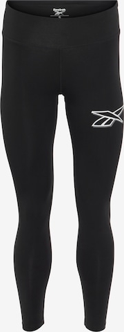 Reebok Skinny Workout Pants in Black: front