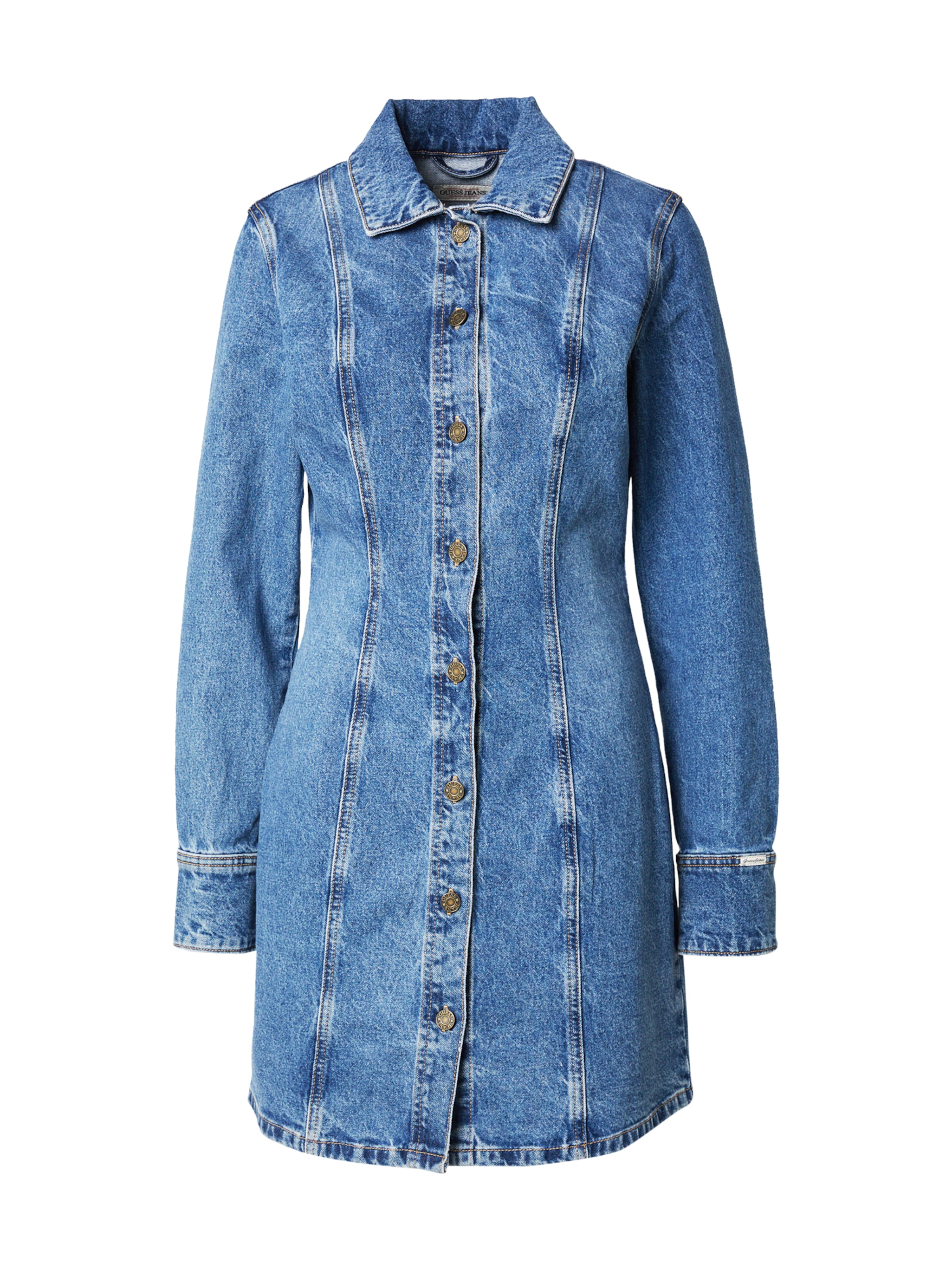 GUESS JEANS Blousejurk in Blauw: voorkant