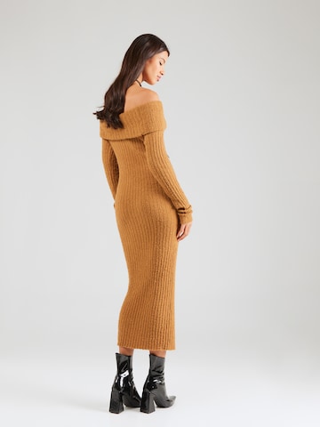 Monki Knitted dress in Beige