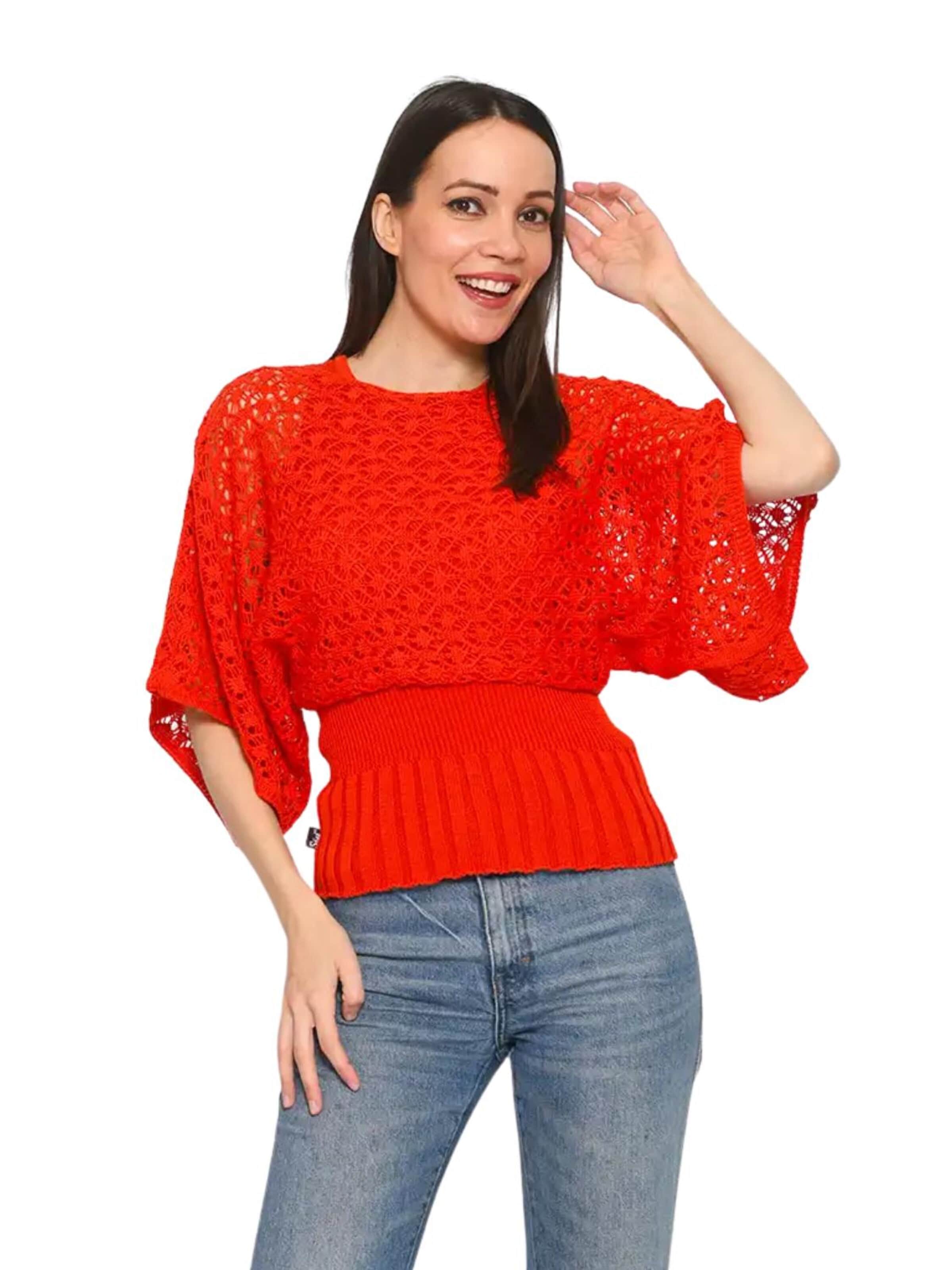 Süel knitwear - Top de punto 'Spider' en rojo