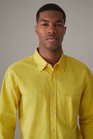 STRELLSON Regular fit Button Up Shirt 'Chad' in Yellow