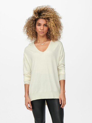 Pull-over 'LELY' ONLY en blanc : devant