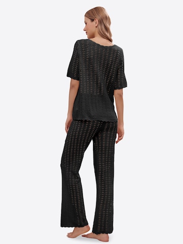 Imily Bela Tepláková súprava - Čierna: zadná strana