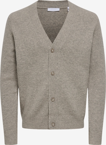 Only & Sons Knit Cardigan 'ONSRay' in Brown: front