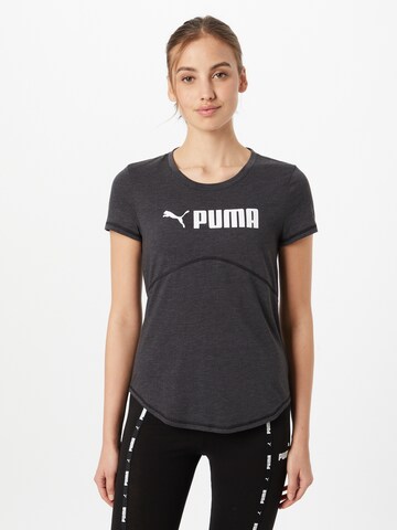 PUMA Функционална тениска 'Fit Heather Tee' в черно: отпред