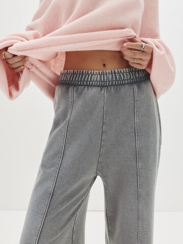 Pull&Bear Wide leg Broek in Grijs