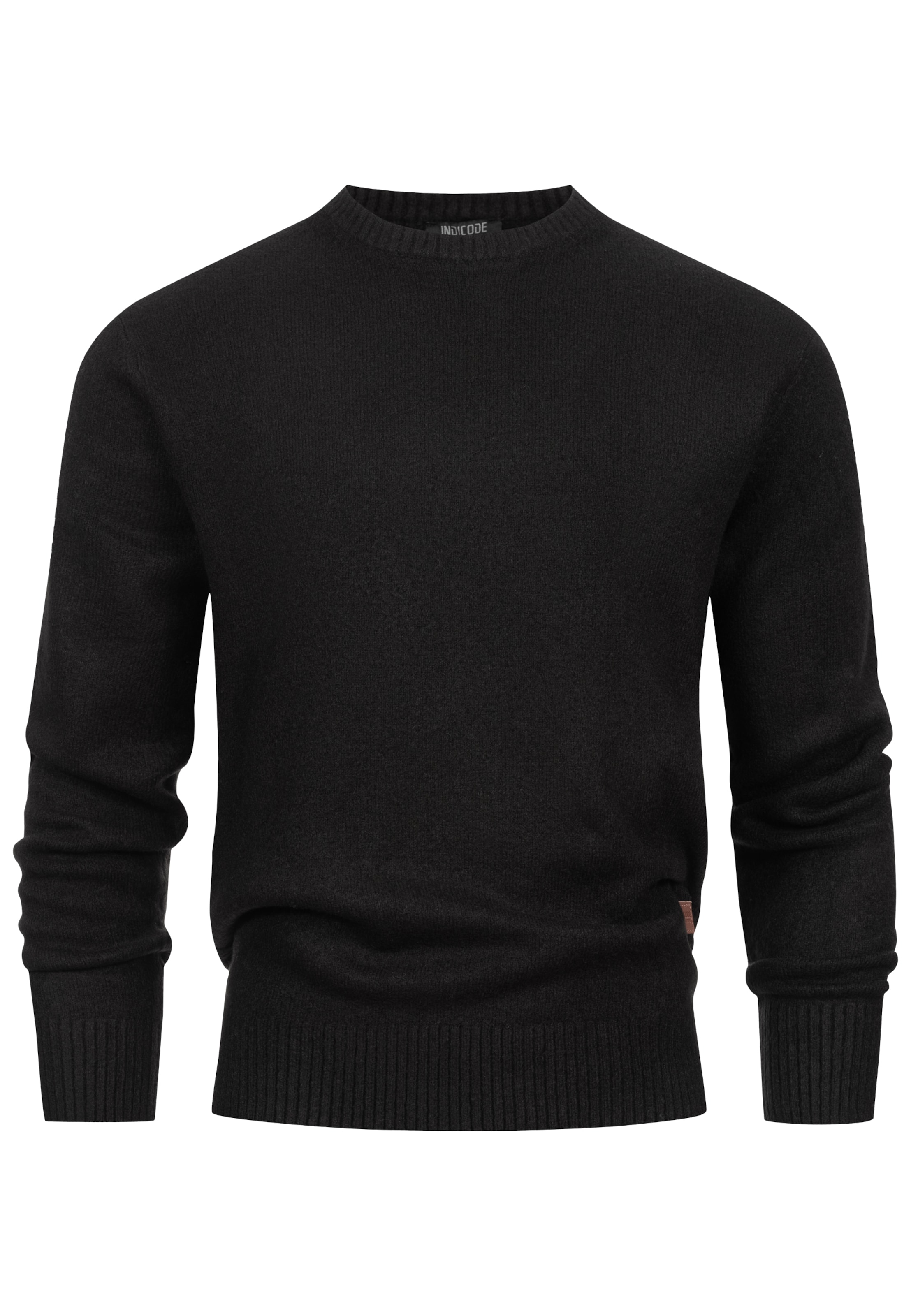 INDICODE JEANS Sweater 'INTrax' in Black: front