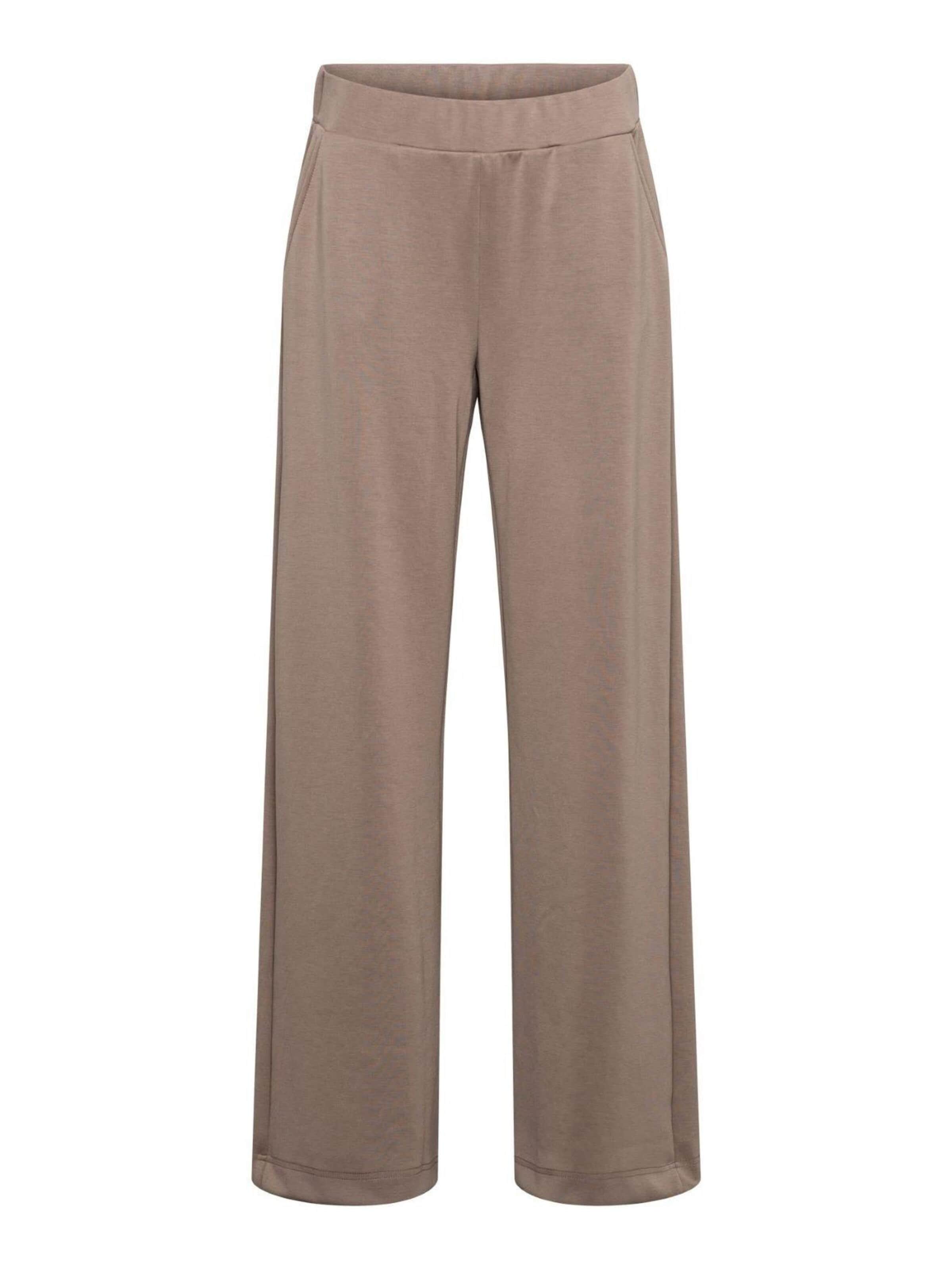 &co woman Regular Broek '&Co woman Dawn Taupe' in Grijs: voorkant