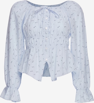Usha - Blusa en azul: frente