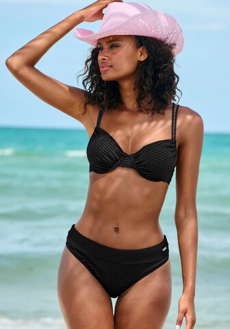 VENICE BEACH - Clásico Bikini en negro: frente
