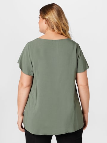 Fransa Curve Blouse 'SOFTY' in Groen