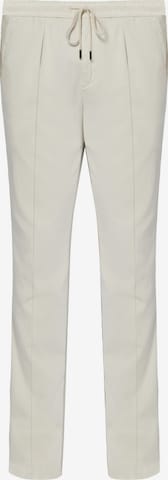 Boggi Milano Pleat-Front Pants in Beige: front