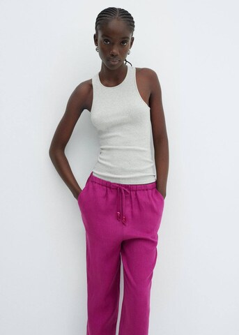 MANGO Loose fit Pants in Pink