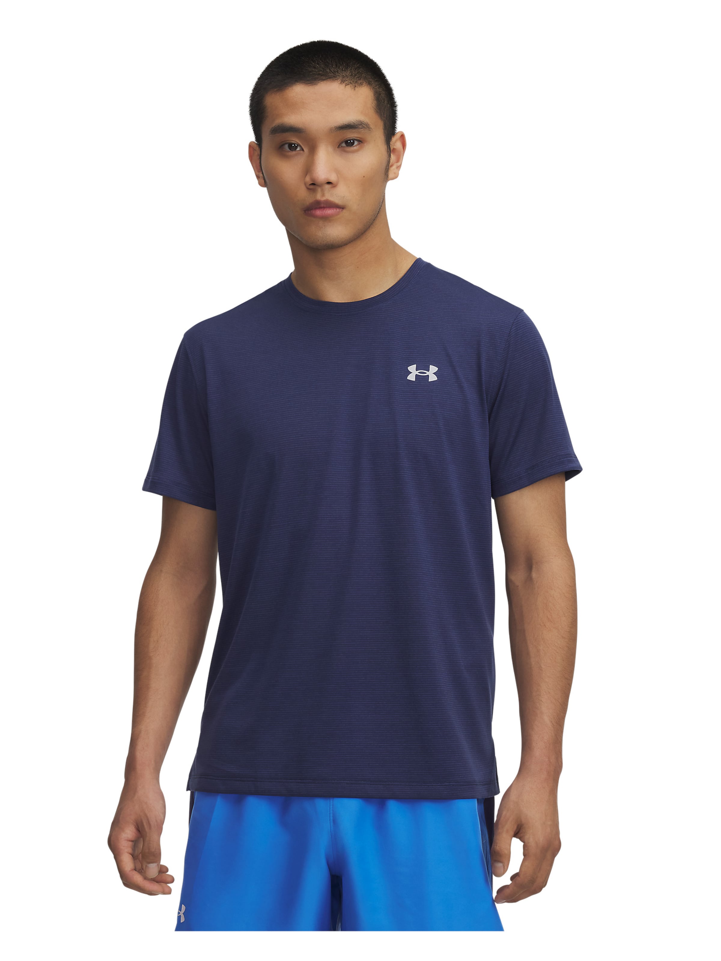 UNDER ARMOUR Performance Shirt 'Launch' in Blue: front