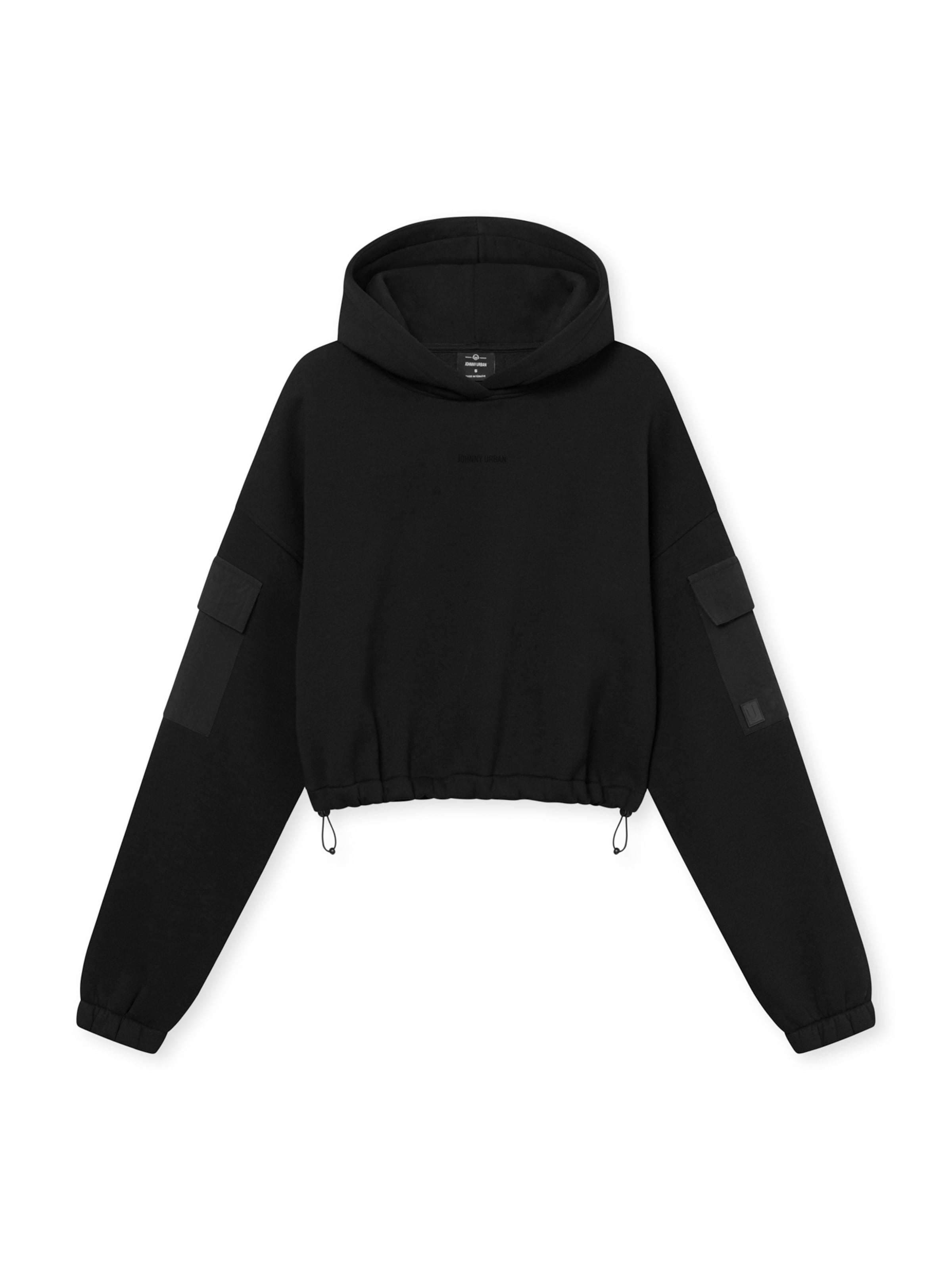 Bluză de molton 'Carly' de la Johnny Urban pe negru: față