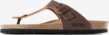 Bayton T-bar sandals 'Mercure' in Brown: front