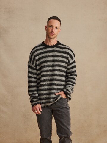 DAN FOX APPAREL Pullover 'Fabrice' in Grau: predná strana