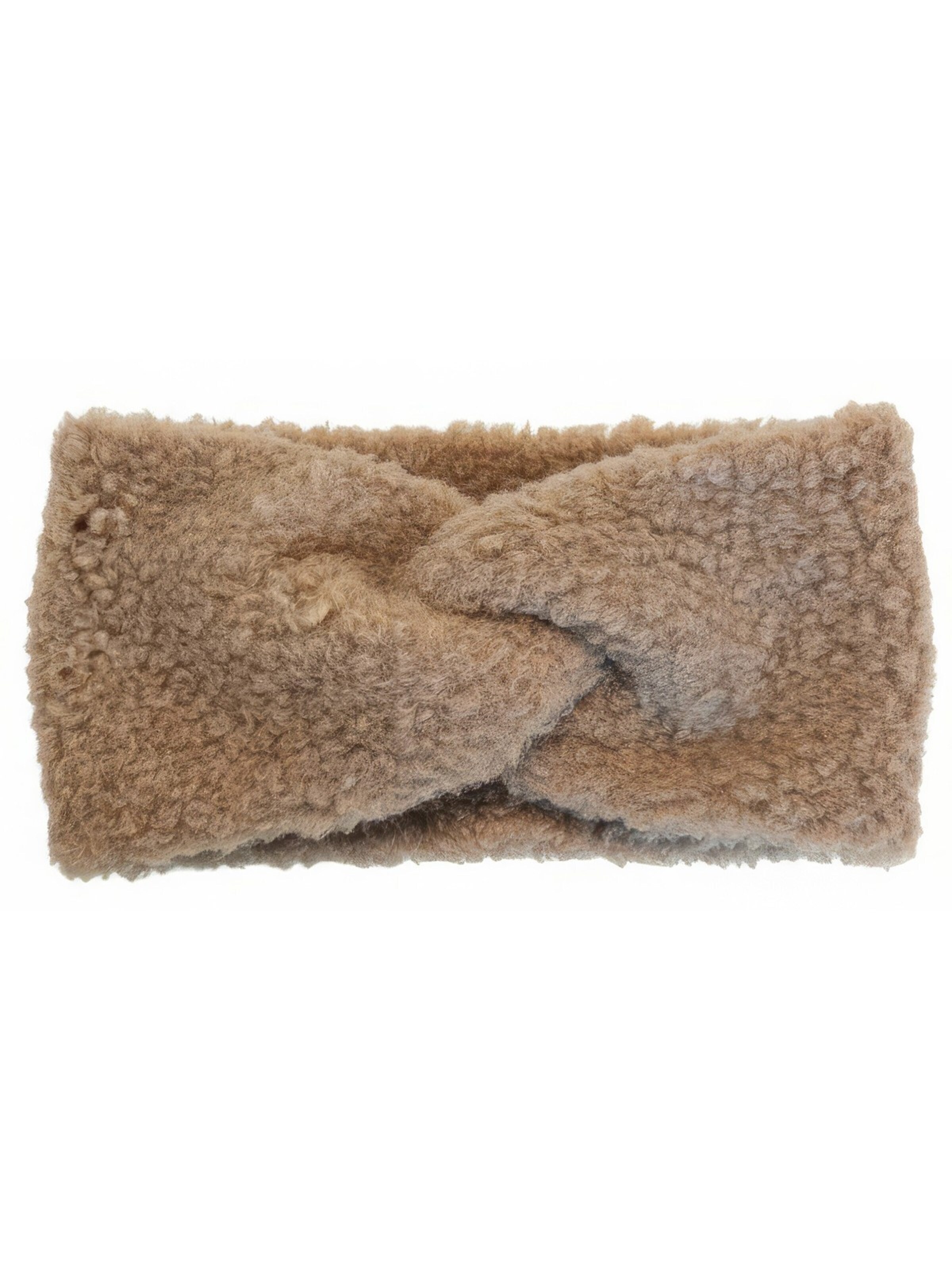 styleBREAKER Headband 'Stirnband in Teddyfell Optik' in Brown