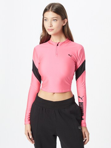 T-shirt fonctionnel PUMA en rose : devant