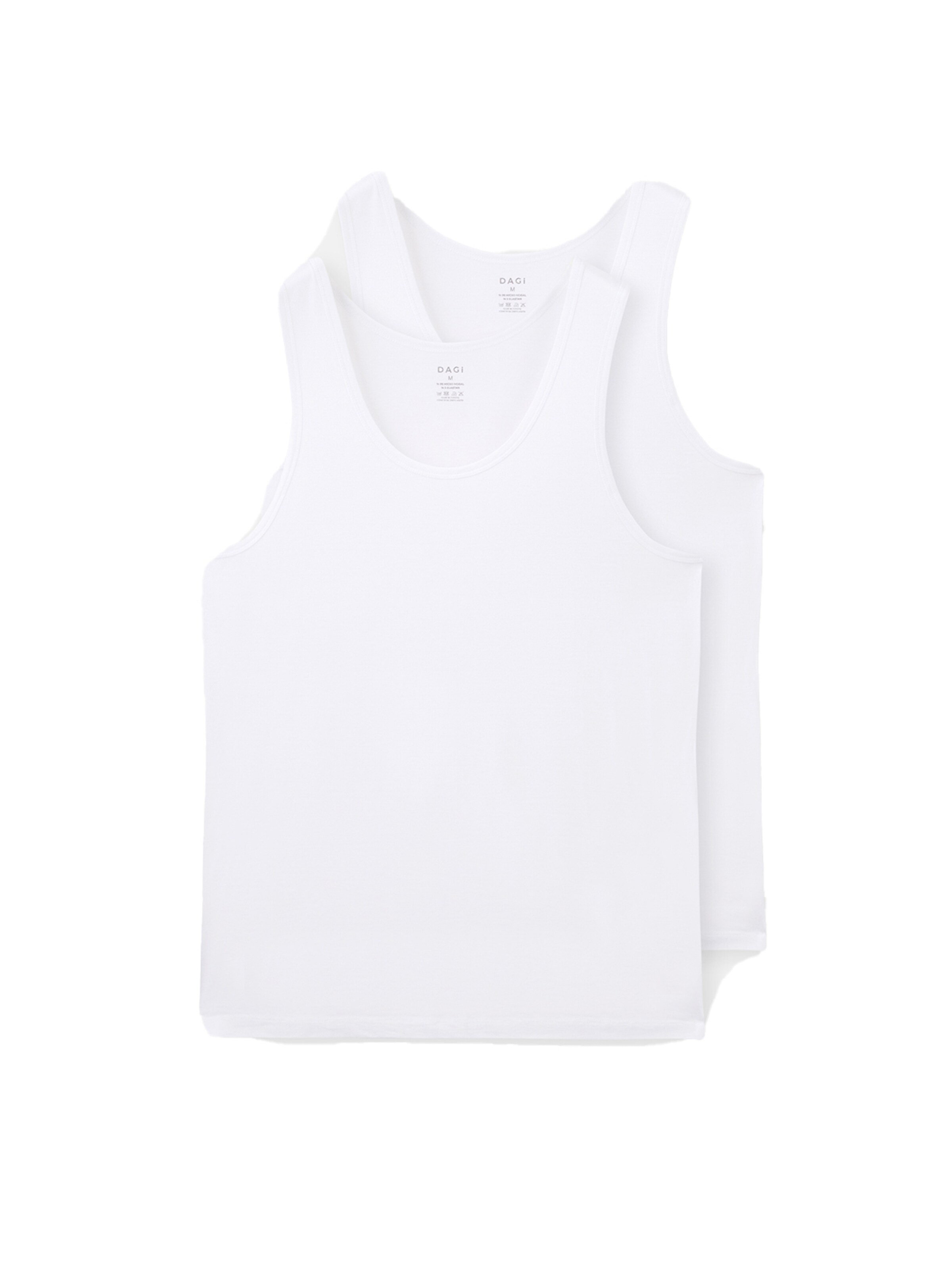 Maillot de corps Dagi en blanc : devant