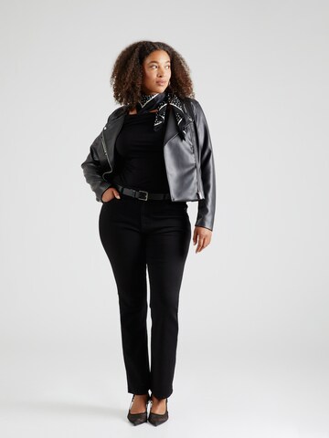 ONLY Carmakoma Slimfit Jeans 'CARSally' in Schwarz