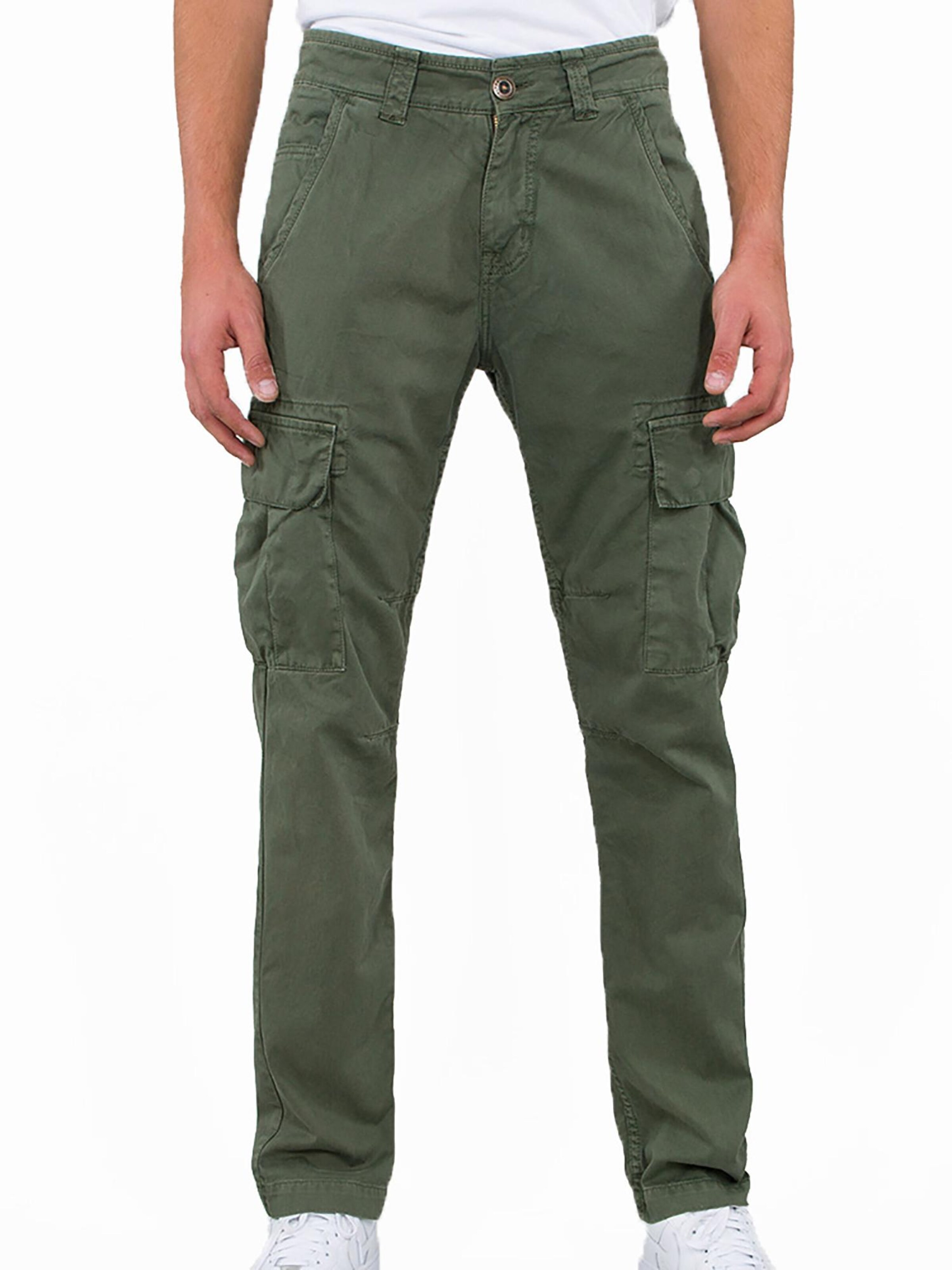 ALPHA INDUSTRIES regular Παντελόνι cargo 'Agent' σε πράσινο: μπροστά