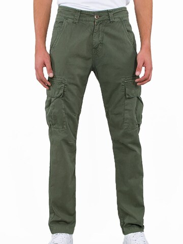 ALPHA INDUSTRIES Regular Cargo Pants 'Agent' in Green: front
