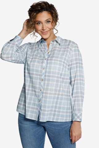 Ulla Popken Blouse in Blauw: voorkant